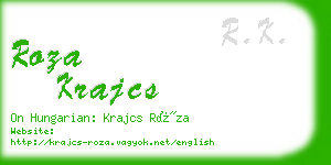 roza krajcs business card